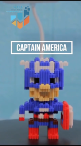 SMY Nano Blocks Mini Figure Marvel Avenger Mainan Anak Bricks Education Toys Puzzle Animasi 3D Model