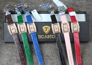 Jam Tangan Wanita Ticarto 2857 Tali Kulit Mata Original