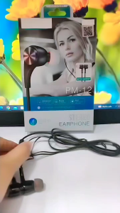 Handsfree Magnet PM-12 Headset Bass Sport Stereo Earphone Metal Magnet