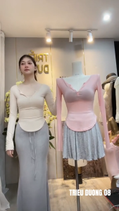 Chân váy đuôi cá dáng dài 95cm chân váy thun tăm co giãn free size eo dưới 75cm -6258- trieuduong08