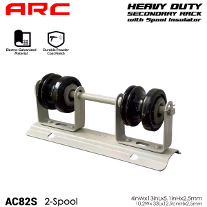 ARC Secondary Rack with Porcelain Spool Insulator 123 and 4 Spool for use in low voltage distribution network HEAVY DUTY (Spool Included)