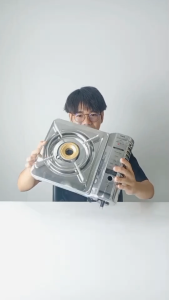 AIKO AK-400S เตาแก๊สสแตนเลสทั้งตัว 2.6 กิโลวัตต์ ระบบเซฟตี้สองชั้น All stainless steel ***รับประกัน 1 ปี