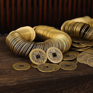 Pedang Coin - Koin FengShui Brass Chinese Coin / I Ching Coin Best Quality - 18cm Panjang, 6cm Lebar, 100gr Berat