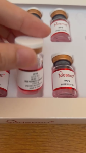 Lọ Tế Bào Gốc Đỏ PUDERMA BIO-S Dùng tiêm trực tiếp trong liệu trình meso dưỡng da căng bóng hiệu quả sau 3 ngày. Dùng dưỡng phục hồi da tổn thương sau liệu trình meso vikim lăn kim lazer phục hồi da mỏng yếu da nhiễm corti