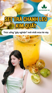 5-10 gói trà chanh leo kim quấtchanh dây sấy khô mix sẵn thanh nhiệt detox giải khát