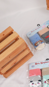 (3 in 1) Baby Socks by Abba Love / Kaos Kaki Bayi Model Lurus 3 Pasang Dalam 1 Pack / Baby Sock Straight 3 In 1