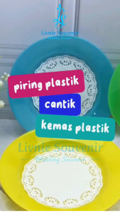 Souvenir Piring Plastik Besar Lokal