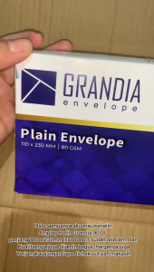 Amplop Putih Grandia 90 DL panjang 110 x 230mm isi 100 Pcs sudah ada lem