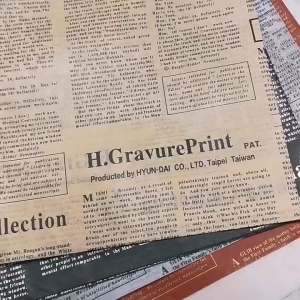 20 Lembar Kertas Cellophane Buket Bunga Motif Koran Flower Wrapping Newspaper Pattern KB6208