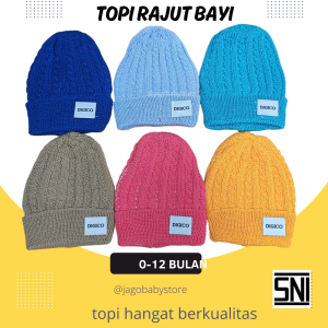 1 Pcs Topi Rajut Bayi Hangat Newborn SNI berkualitas
