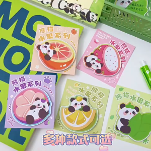 Panda Cartoon Sticky Notes Memo Pad Note for Student 卡通熊猫异形便利贴学生便携可爱N次贴办公室便签备忘留言贴