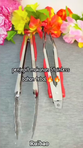 Ruibao Capitan Makanan Stainless / Jepitan Makanan Penjepit Gorengan / Capitan BBQ