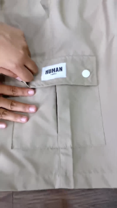 HUMANSDIE - Celana Pendek Cargo Parasut Cream Saga