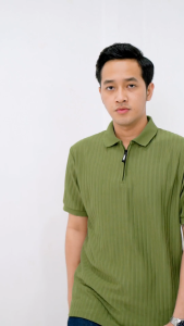 Otsky Polo Shirt Pria Rail Knit New All