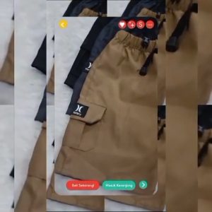 celana pendek cargo anak usia 1 sampai 10 tahun