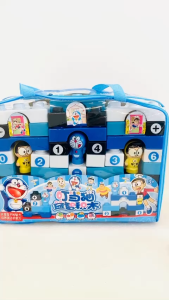 [53 PCS - NÚT LỚN] Đồ chơi trẻ em túi lắp ghép kèm mô hình Doremon Nobita cho bé thích lắp ráp xếp hình tư duy trí tuệ