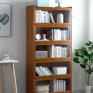 ตู้เก็บของ ตู้ชั้นเก็บของ ตู้ใส่หนังสือ ตู้โชว์ กระจกใส ตู้ใส่ของมินิมอล เก็บของได้เยอะ ตู้จัดเก็บของ ตู้ไม้ Home_here