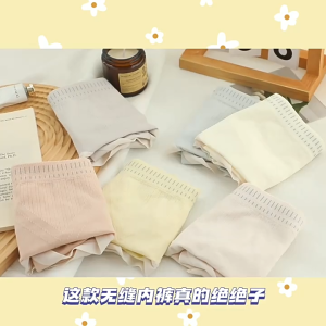 TriumphˉHigh stretch comfortable solid color cotton crotch womens seamless breathable mid-waist briefs