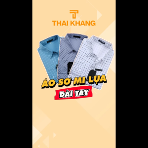 Áo sơ mi nam công sở sọc caro dài tay THÁI KHANG vải cotton dày mặc mát ATK22