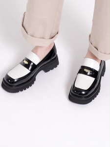 PAZZION 2216-8 Zilpah Embellished Two-Tone Penny Loafers