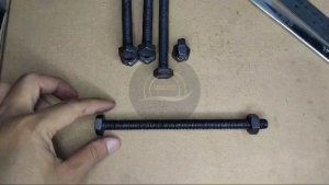 BAUT MUR BAJA KUNCI 17 M10 X 150 FULL DRAT PANJANG 15CM 15 CM BAUD HTB GRADE 8.8 HITAM M10X150 10X150 10 X 150 DIAMETER DRAT 10MM PITCH DRAT 1.5