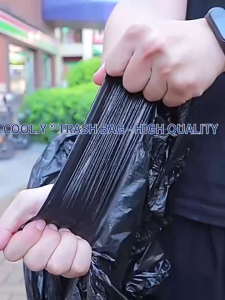 COOL.Y Garbage Bag Makapal Black Trash Bag Biodegradable Trash Bag S/M/L/XL/XXL Fit for Trash Can 5-40 Gallons
