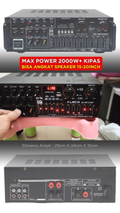 Ampli Power Bass Bluetooth Kipas Pendingin Amplifier Sunbuck Audio Fleco AV-MP326BT - Amplifier Bluetooth USB/SD/FM/MP3- FLECO 326BT - AUDIO POWER AMPLIFIER-BISA COD KEMANA SAJA