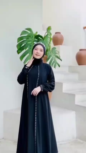 AYUNDA DRESS Gamis ceruty mix syakilla aplikasi swarovski model terbaru 2024 | gamis kondangan