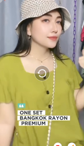 Setelan Celana Wanita 7/8 Jumbo LD 120 / Oneset Bangkok Rayon Jumbo / Setelan Rayon Wanita Jumbo