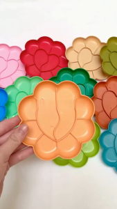 Klik-Beli (PAKET ISI 5 PCS) Palet Cat Air Piring Motif Bunga Sakura Palette Lukis Acrylic Murah