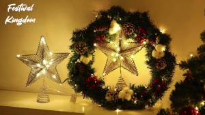Christmas Top Star 23CM Springy Star with 3M LED Lights - Christmas Tree Top Star/Christmas Decoration