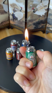 HCM Bật Lửa Xài Gas Móc Khóa Hình Lon Nước Các Kiểu (Chọn Mẫu)