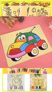 Tranh Cát Tô Màu: Giải Trí Bổ Ích Rèn Luyện Kỹ Năng Khổ A5/A4 Đa Dạng Mẫu Mã Cho Bé Sáng Tạo - Rubik 77