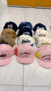 Topi baseball Corduroy anak keren usia 6 bulan - 2 tahun motif boston / topi baseball baby keren