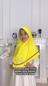 JILBAB ANAK TK - SD ZARA VARIASI REMPEL RENDA / JILBAB ANAK USIA 4-7 TAHUN / HIJAB ANAK PEREMPUAN