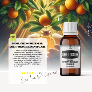 Eco Premium Sweet Orange Essential Oil 100% Pure Therapeutic Grade Steam Distilled 100% Pure Vegan Aromatherapy