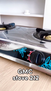 Kompor Gas 2 Tungku GMC Stove Stainless Steel Tipe 212 & 112 Tekanan Rendah Lebih Hemas Gas KUALITAS NO.1