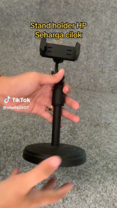 Stand Holder Bracket Smartphone - H120-B / Alat Stand dan Dacking HP / Stand Holder HP Handphone Penyangga Broadcasting Putar 360 Desktop