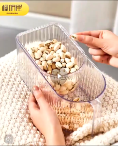 SHENAR Kotak Penyimpanan Kulkas Saringan Keranjang Buah Sayuran Makanan dengan Pegangan Food Fridge Container Kotak Penyimpanan Makanan Ringan Ruang Tamu Organizer Dapur