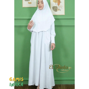 Gamis Inara Terbaru Abaya Set Hijab Crinkle Airflow Jumbo Busui Friendly