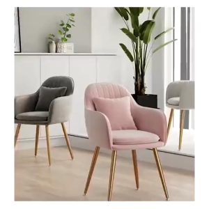 【SH】Nail Art ChairComfortable Flannel Office Computer Chair Dining Chair Trend Net Red Chair Cosmetic Multi-color selection