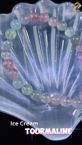 Super Premium Grade Ice Cream Tourmaline Bracelet