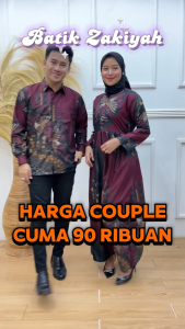 Urban Batik Elegance Gamis Couple Kemeja Manggar Padi