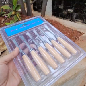 Pahat Ukir Untuk Bonsai Dan Kerajinan Tangan Gagang Kayu 1 Pcs isi 5 Pahat
