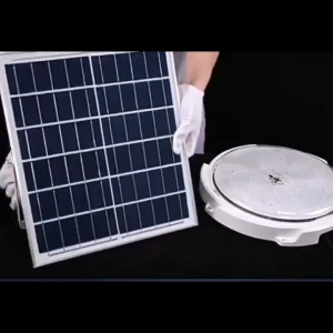 【Fast Delivery】LED Solar Ceiling Light Indoor Solar Wall Lights Remote Control Balcony Room Living Induction Lighting Lamp High Brightness
