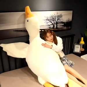 50/90/130/160CM Big Goose Doll Plush Toy Cute Goose Pillow Hug Doll Big White Duck Plushie Funny Soft Toy Birthday Gift