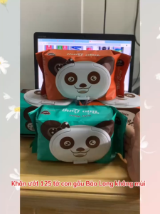 Khăn ướt Villa - Khổ to 15cmx20cm - vải bi - Gói 250gr ( Màu Ngẫu Nhiên)