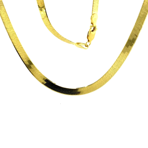 Nathalias NY สร้อยคอทองคำ14k ลายแฮร์ริ่งโบน ขนาด 3.80 มม Super Flex Herringbone Chain 63366