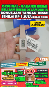 CASIO ORIGINAL - CASIO LF-10WH-4DF - WOMEN LA - Resin - Pink - Jam dunia JD18ST # Jam Tangan Wanita Jam Wanita Jam Tangan Anti Air + CASIO LF-10WH-4D LF 10WH 4D 10 WH LF10 LF-10 LF10WH $  S003