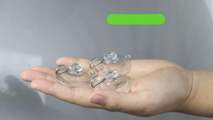 Suction Cup Hooks Clear PVC Suction Cups with Metal Hooks For Kitchen Or Bathroom